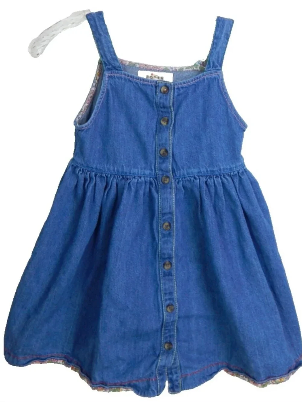 Mini Boden Button Through Pinafore Dress